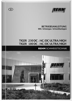 Download der Rehm Betriebsanleitung der TIGER-Serie