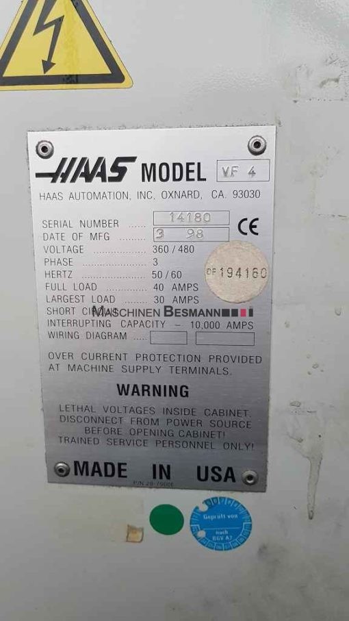 CNC Vertikalfräsmaschine Mikron Haas VCE 1250 4. Achse